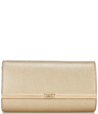 Michael Kors Mona Large Metallic Leather Clutch