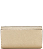 Michael Kors Mona Large Metallic Leather Clutch