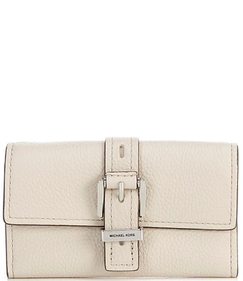 Michael Kors Nolita Buckle Detail Medium Flap Trifold Wallet