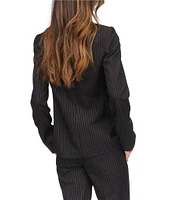 Michael Kors Metallic Pinstripe Double-Breasted Blazer