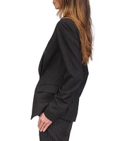 Michael Kors Metallic Pinstripe Double-Breasted Blazer