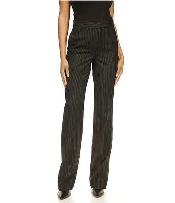 Michael Kors Metallic Pinstripe Stretch Bootcut Trouser