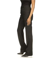 Michael Kors Metallic Pinstripe Stretch Bootcut Trouser