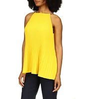 Michael Kors Pleated Halter Neckline Sleeveless Top