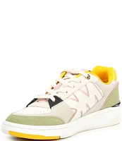 Michael Kors Rebel Leather and Suede Lace Up Sneakers