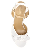 Michael Kors Sadie Leather Bow Platform Sandals