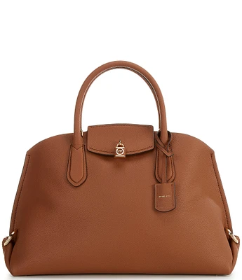 Michael Kors Sandra Gold Metal Large Satchel Bag