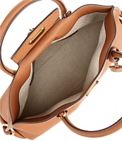 Michael Kors Sandra Gold Metal Large Satchel Bag