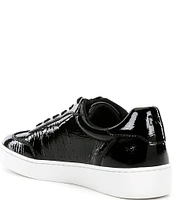 Michael Kors Scotty Crinkle Patent Leather Lace Up Sneakers