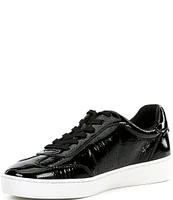 Michael Kors Scotty Crinkle Patent Leather Lace Up Sneakers