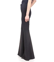 Michael Kors Scuba Crepe Flared Leg High Rise Pant