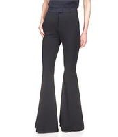 Michael Kors Scuba Crepe Flared Leg High Rise Pant