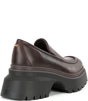 Michael Kors Shiloh Leather Platform Loafers