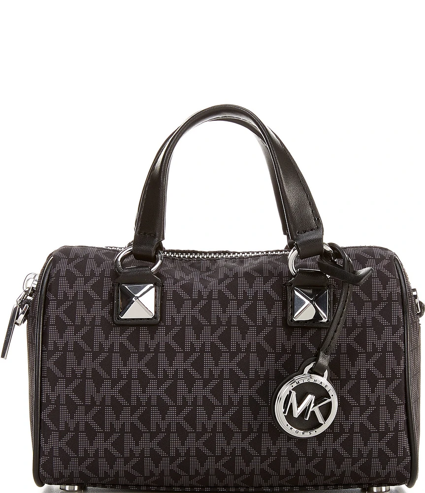 Michael Kors Grayson Signature Logo Nylon Small Duffle Crossbody Bag