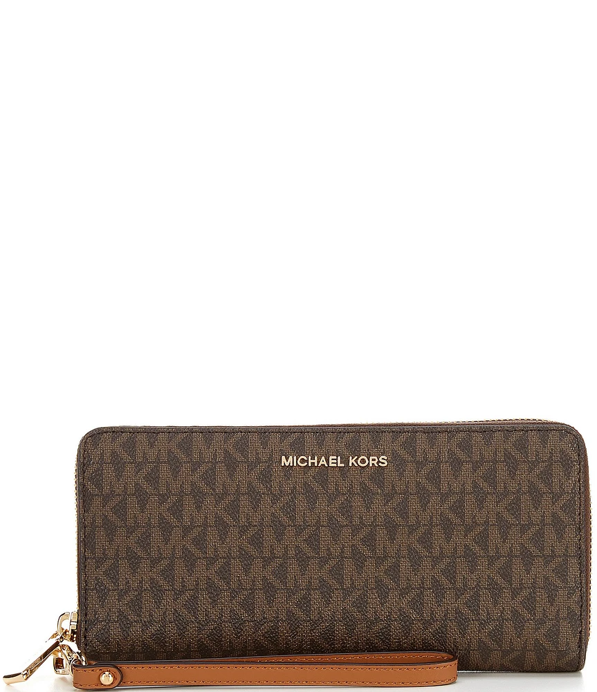 Michael Kors Signature Logo Jet Set Travel Continental Wristlet