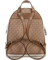 Michael Kors Rhea Signature Logo Zip Medium Tri-Color Backpack