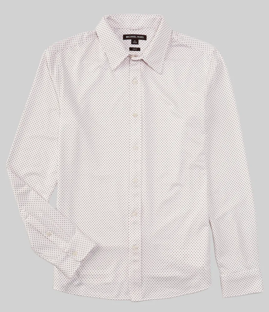 Michael Kors Slim-Fit Stretch Long Sleeve Woven Shirt