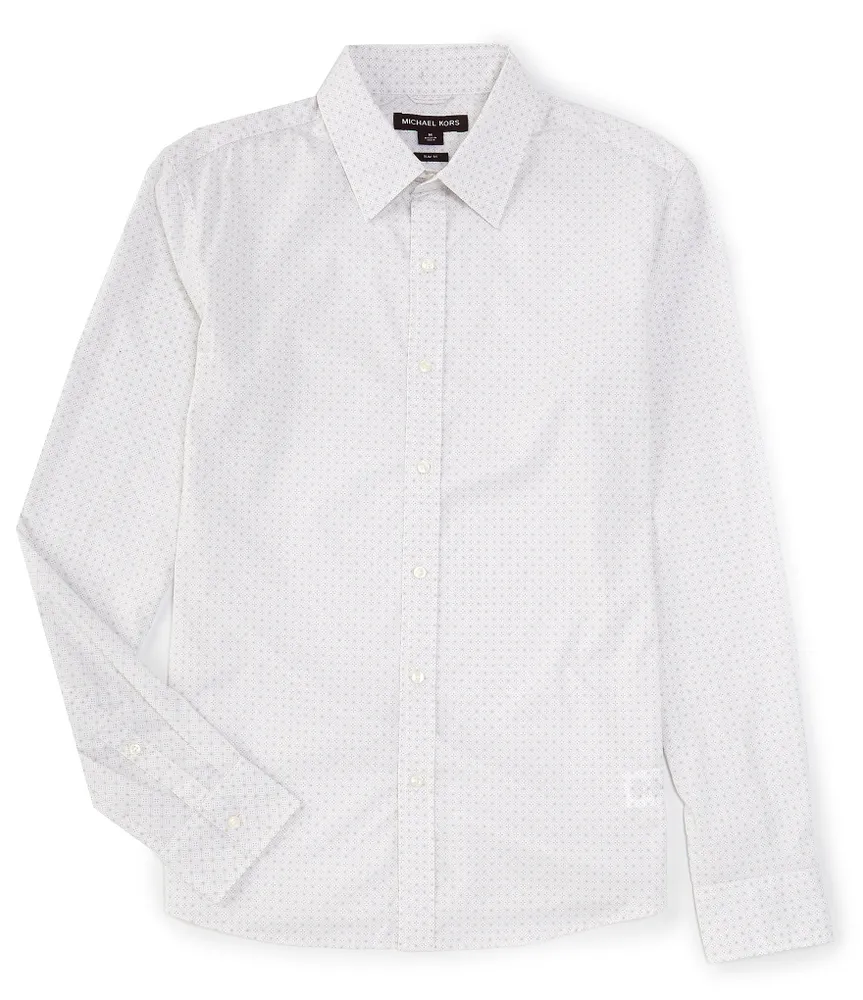 Michael Kors Slim-Fit Stretch Long Sleeve Woven Shirt