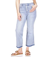 Michael Kors Stretch Denim High Rise Cropped Flare Leg Jean