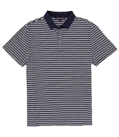 Michael Kors Textured Stripe Short Sleeve Polo Shirt