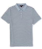 Michael Kors Textured Stripe Short Sleeve Polo Shirt