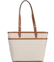 Michael Kors Winston Medium Top Zip Pocket Logo Tote Bag