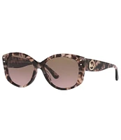 Michael Kors Women's Charleston 54mm Pink Tortoise Cat Eye Sunglasses