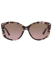 Michael Kors Women's Charleston 54mm Pink Tortoise Cat Eye Sunglasses