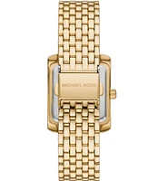 Michael Kors Women's Crystal Emery Three-Hand Gold Tone Stainless Steel Bracelet Watch