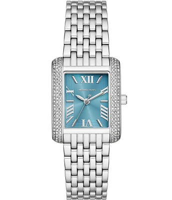 Michael Kors Women's Crystal Emery Three-Hand Stainless Steel Bracelet Watch