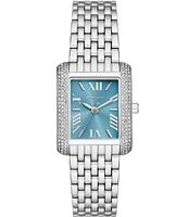 Michael Kors Women's Crystal Emery Three-Hand Stainless Steel Bracelet Watch