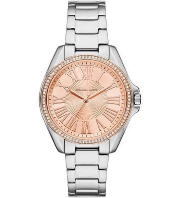 Michael Kors Women's Kacie Three-Hand Stainless Steel Bracelet Watch