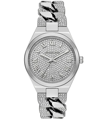 Michael Kors Women's Lennox Three-Hand Stainless Steel Bracelet Watch