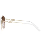 Michael Kors Women's Light Gold White Rx- Aviator Sunglasses