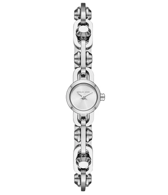 Michael Kors Women's MK Astor Link Two-Hand Metal-Tone Stainless Steel Bracelet Watch