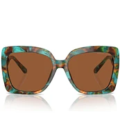 Michael Kors Women's Teal MK2213 57mm Square Sunglasses