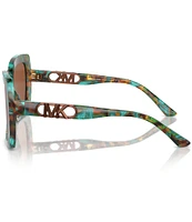 Michael Kors Women's Teal MK2213 57mm Square Sunglasses