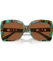 Michael Kors Women's Teal MK2213 57mm Square Sunglasses