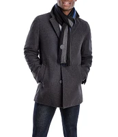 Michael Kors Wool Blend Car Coat With Scarf