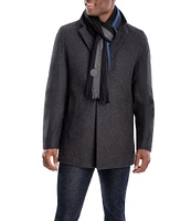 Michael Kors Wool Blend Car Coat With Scarf