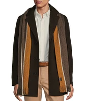 Michael Kors Wool Blend Car Coat With Scarf