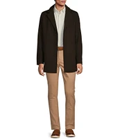 Michael Kors Wool Blend Car Coat With Scarf