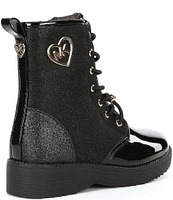 MICHAEL Michael Kors Girls' Haskell Heart Patent Glitter Booties (Toddler)