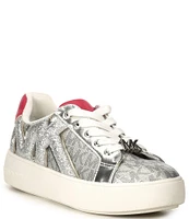 MICHAEL Michael Kors Girls' Jordana Airin Glitter Logo Sneakers (Toddler)