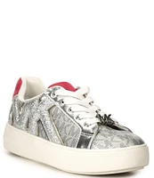 MICHAEL Michael Kors Girls' Jordana Airin Glitter Logo Sneakers (Youth)