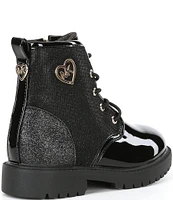 MICHAEL Michael Kors Girls' Madeline Haskell Heart Patent Glitter Booties (Infant)