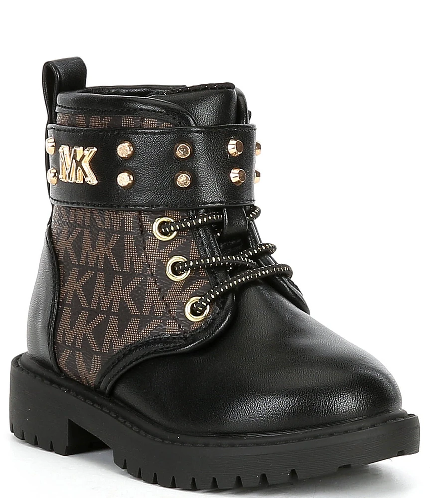 MICHAEL Michael Kors Girls' Madeline Haskell Stud Combat Boots (Infant)