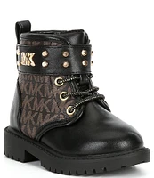 MICHAEL Michael Kors Girls' Madeline Haskell Stud Combat Boots (Toddler)