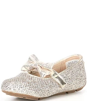 MICHAEL Michael Kors Girls' Rover Harin Glitter Bow Ballet Flats (Infant)