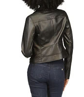 MICHAEL Michael Kors Lamb Leather Moto Jacket